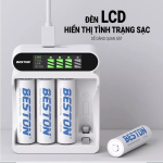 Sạc Pin AA AAA Beston C9023L - Tự ngắt sạc khi đầy - Có màn hình LCD hiển thị pin - Hàng chính hãng