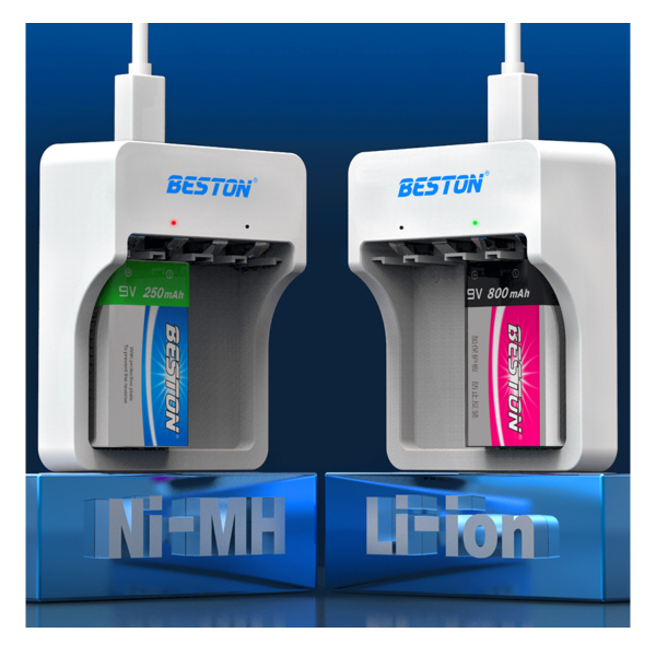 Beston M7023 –  bộ sạc pin 9V Ni-MH/Li-ion thông minh, tự ngắt, bảo vệ pin tối ưu