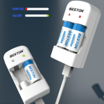 Bộ Sạc Beston CD643 kèm 02 viên pin RCR123A 650mAh